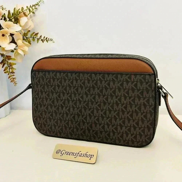 Michael kors purse Jet Set Large East/West Zip Chain crossbody bag brown - Picture 4 of 10